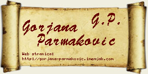 Gorjana Parmaković vizit kartica